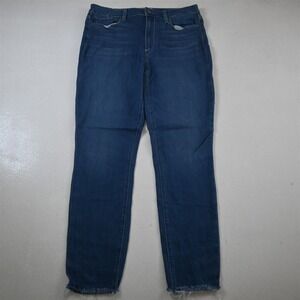 Paige 32 Hoxton Skinny Ankle‎ Raw Hem Light Stretch Denim Womens Jeans